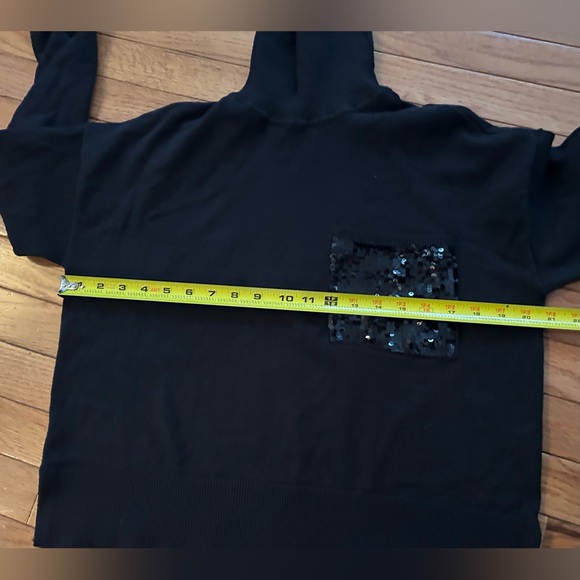 DKNY Sequin Pocket Turtleneck Sweater S - Picture 11 of 14